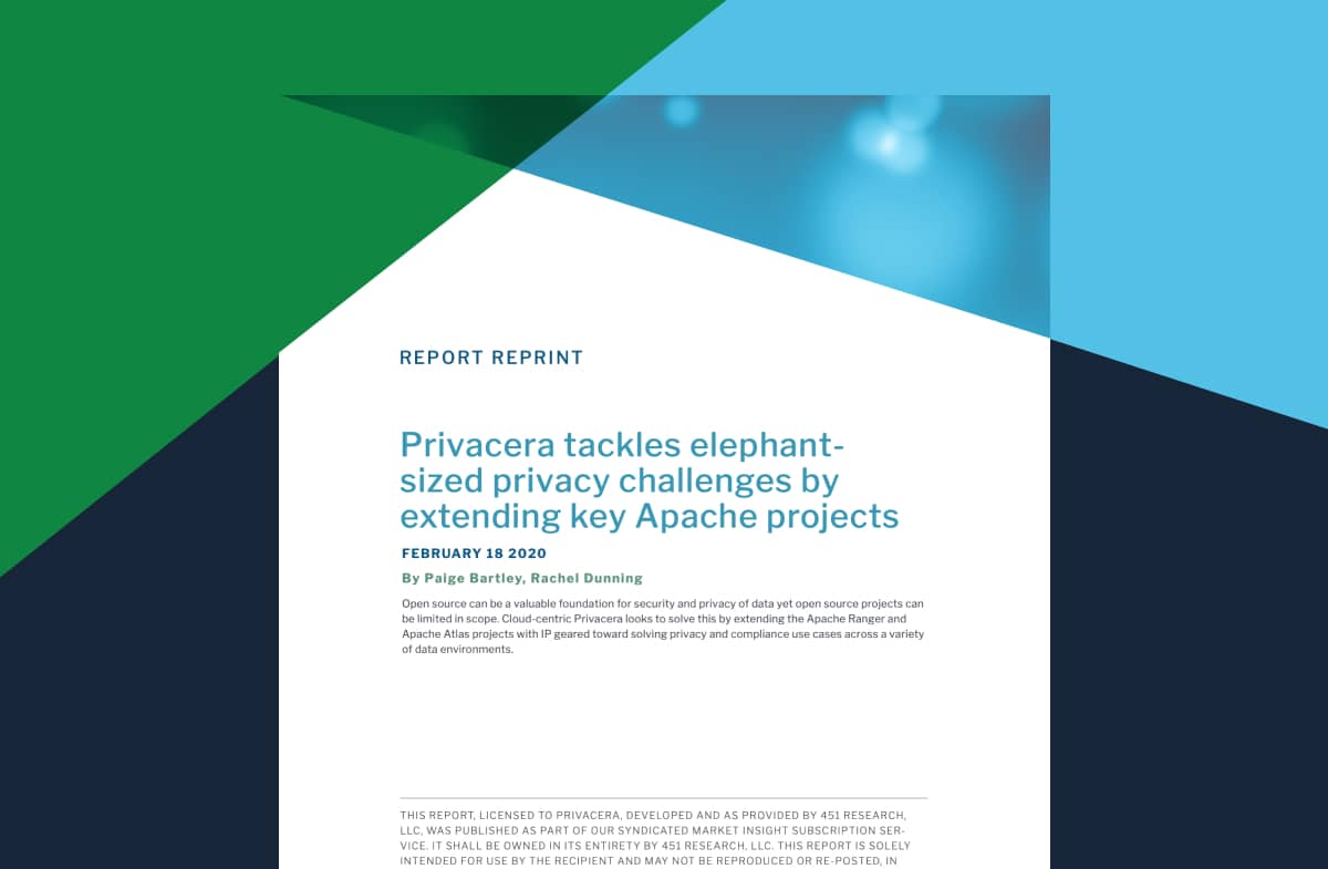 451 Research: Privacera tackles elephant-sized privacy challenges by extending key Apache projects
