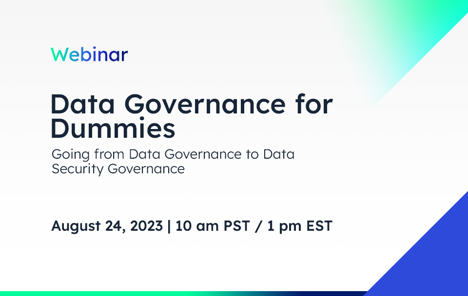 Data Governance for Dummies: Going from Governance to Security Governance