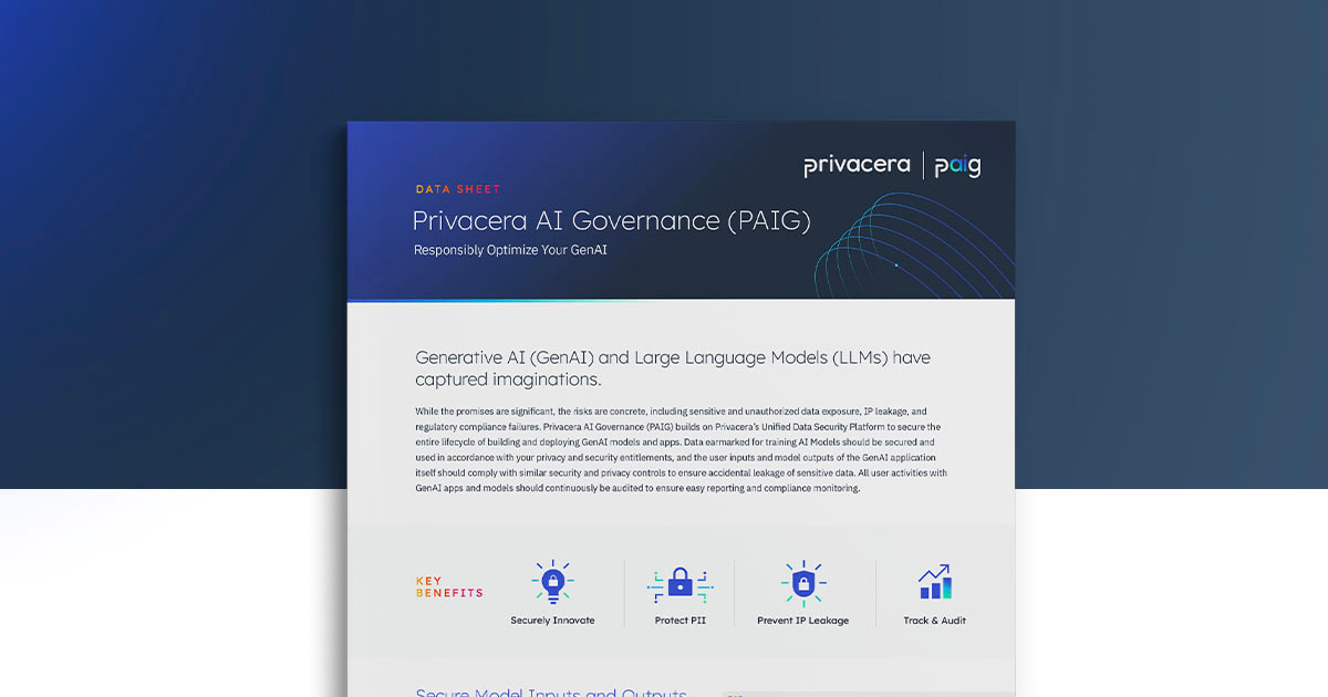 Thumbnail of blog entitled "Securing and Governing AI with Privacera"